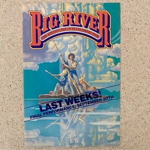 Two Sided Flyer Big River: The Adventures of Huckleberry Finn Broadway 1987Color